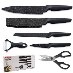 Kit de Couteaux 6pcs Noir Pour Cuisine 