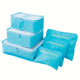 Ensemble de 6 Pcs Sacs de rangement Cube de voyage laundry Pouch