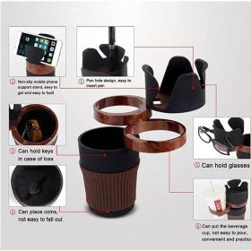 Porte-gobelet Multi intelligent réglable 5en1 pour voiture, rangement accessoires d’intérieur de voiture