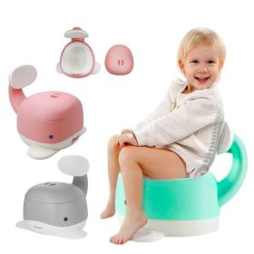 Siège d'apprentissage de la propreté , Chaise de toilette portable et Tabouret avec Dossier, protection contre les éclaboussures 